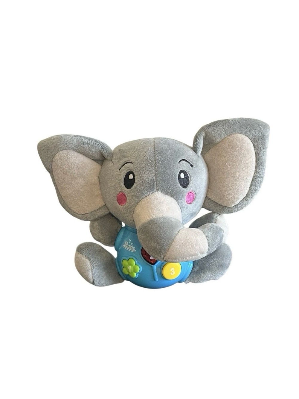 Plush Elephant Musical Baby Toy Stuffed Animal Sensory Lights Sounds Interactive